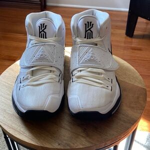 Barely Worn Nike Kyrie White and Black Basketball Sneakers